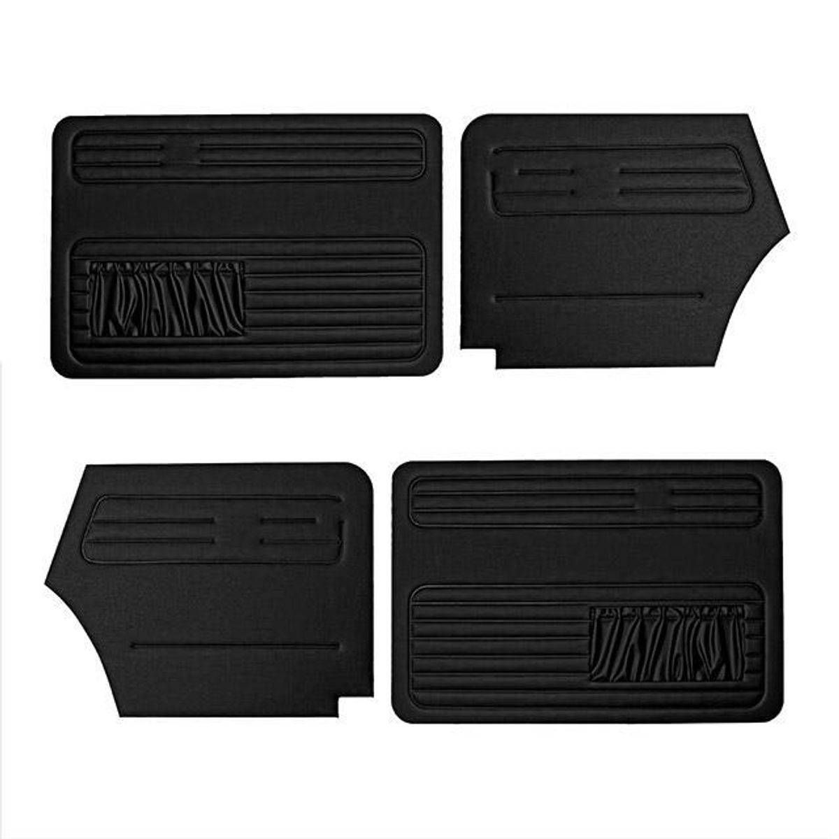 Dørtrekk i svart vinyl Boble Kabriolet 08/66-07/72