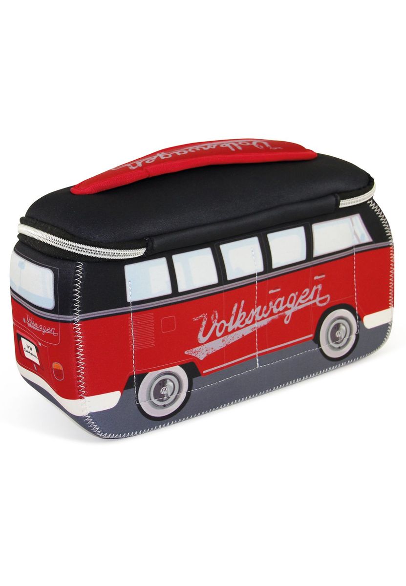 VW T1 Bulli Buss 3D Neopren Universalbag – Large - Rød/Svart